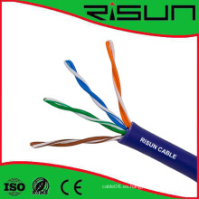 Cable de red ETL / CE / RoHS / ISO 24AWG UTP Cat5e con la chaqueta del PVC